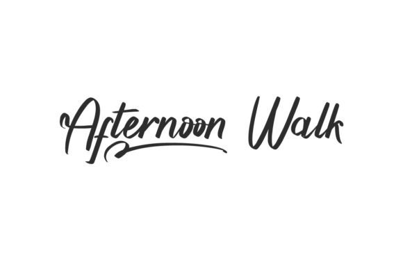 Afternoon Walk Font: Casual Calligraphy for Web Design