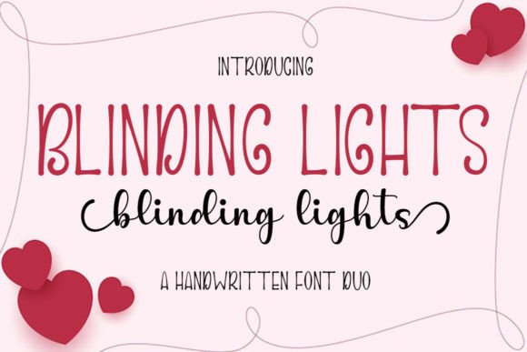 Blinding Lights Duo: A Web Designer’s Take on Using This Stylish Handwritten Font in Digital Projects