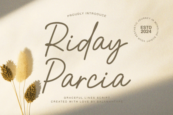 Riday Parcia Font: Elevate Handmade Labels & Crafts